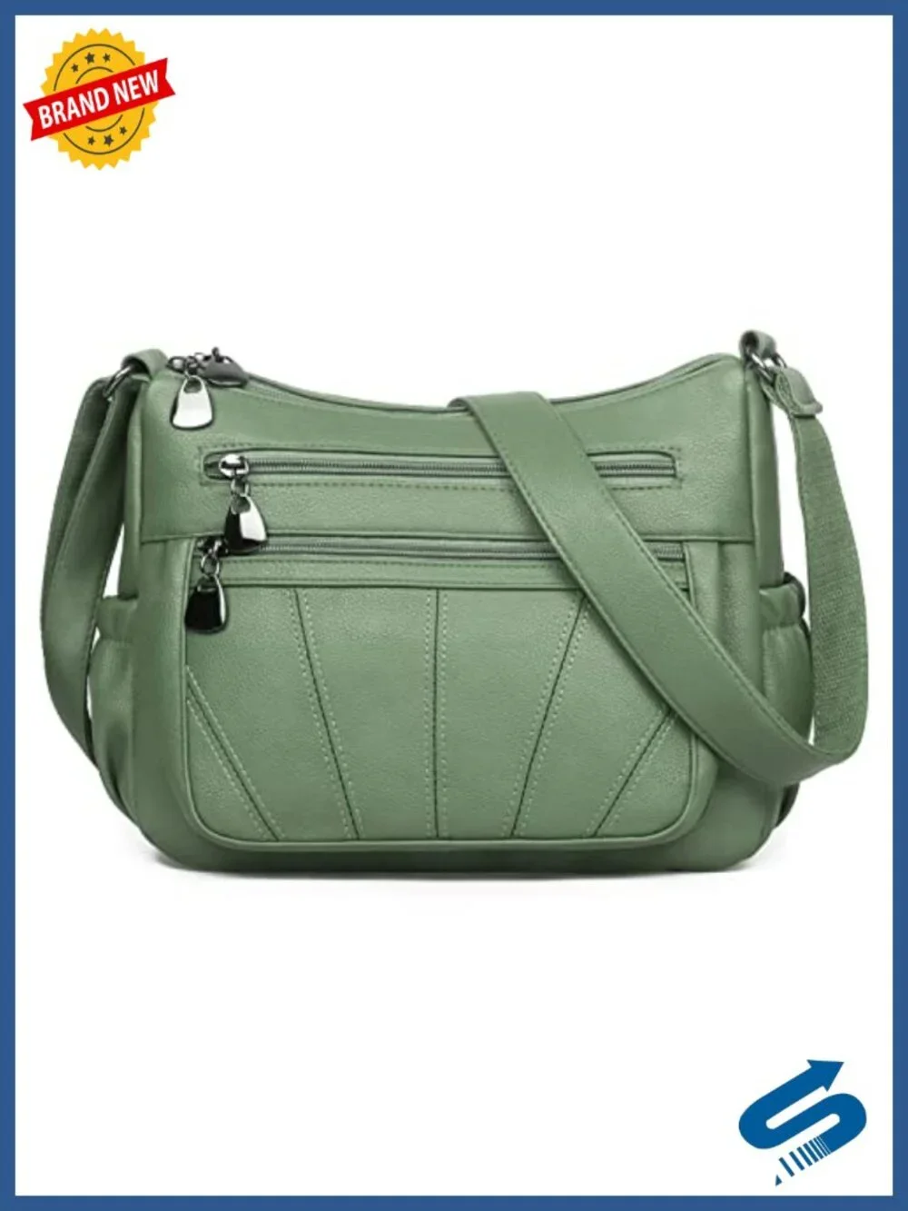Soft PU Leather Crossbody Tote Satchel Handbag Shoulder Bag
